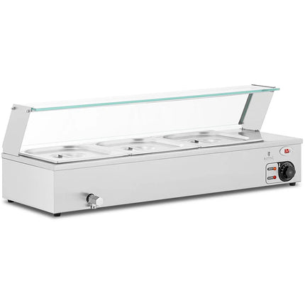 Royal Catering Bain marie food warmer heating buffet with cover 3 x GN 1/2 2000 W – image 2