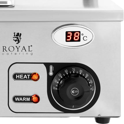 Royal Catering Bain marie food warmer heating buffet with cover 3 x GN 1/2 2000 W – image 3