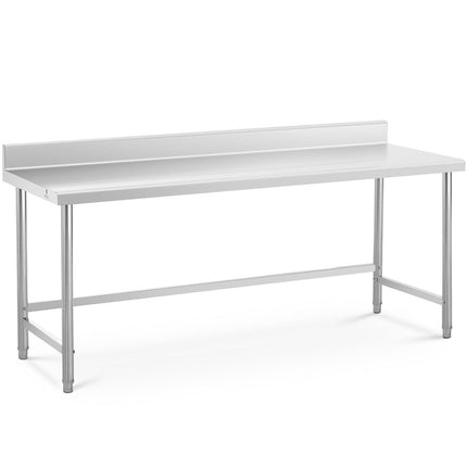 Royal Catering Worktop table steel stainless wall with a 200x70cm Rank – image 2