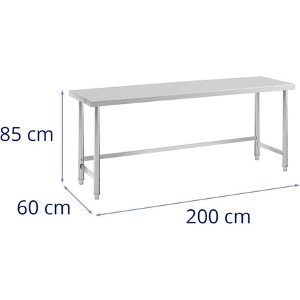 Royal Catering Kitchen table, stainless steel, 200 x 60 cm – image 2