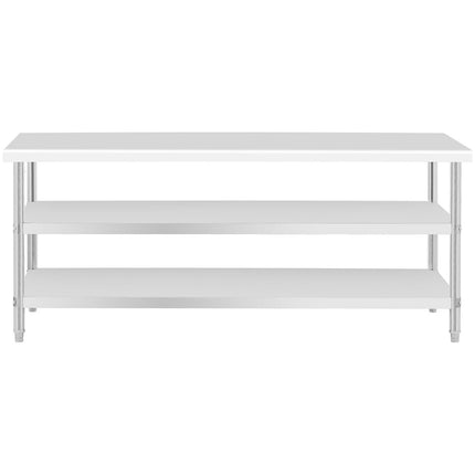 Royal Catering Kitchen table with 2 shelves, stainless steel, 200 x 70 cm – image 5