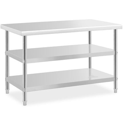 Royal Catering Table, central steel worktop, 2 shelves, 120 x 70 cm, up to 200 kg – image 2