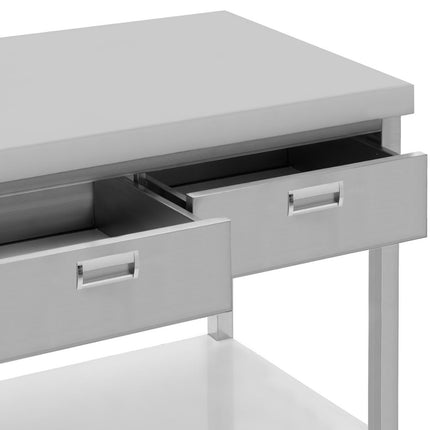 Royal Catering Table, steel gastronomic worktop with shelf and drawers, 150 x 60 cm, up to 295 kg – image 3