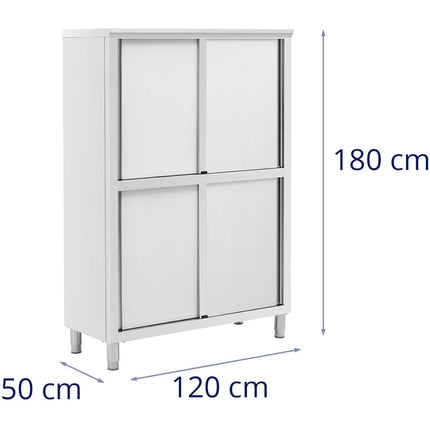 Royal Catering Storage cabinet stainless steel door sliding 120 kg 120 x 50 x 180 cm – image 13