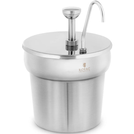 Royal Catering Ketchup sauce dispenser with pump, steel, 6.6 l – image 2