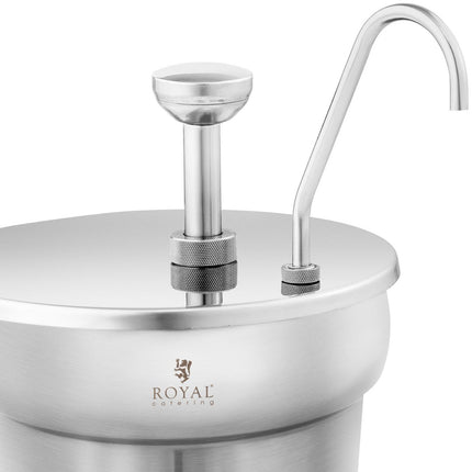 Royal Catering Ketchup sauce dispenser with pump, steel, 6.6 l – image 3