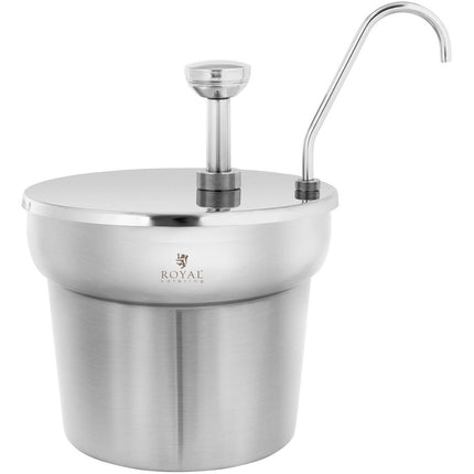 Royal Catering Ketchup sauce dispenser with pump, steel, 6.6 l – image 4