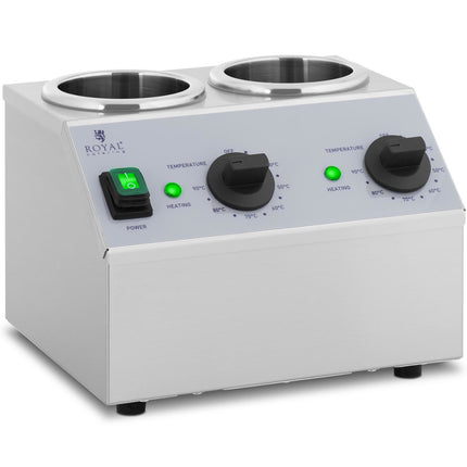 Royal Catering Double bottle warmer for hot sauces, 2 heating zones, 2x1 l – image 2