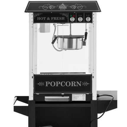 Royal Catering Professional popcorn machine on a trolley with RETRO lighting, 88 l, 1600 W, black – image 7