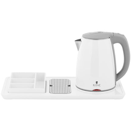 Royal Catering Hotel welcome kit Electric kettle with tray 1.2 l 1800 W white – image 4