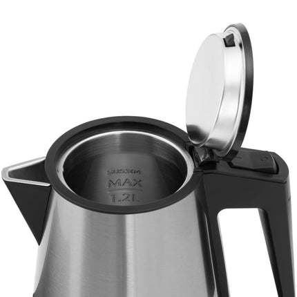 Royal Catering Hotel welcome kettle with tray 1,2 l 1800 W silver – image 3