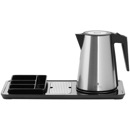 Royal Catering Hotel welcome kettle with tray 1,2 l 1800 W silver – image 6