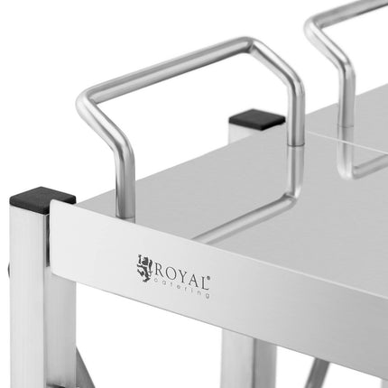 Royal Catering Folding catering waiter trolley, stainless steel, 3 shelves, up to 90kg – image 3