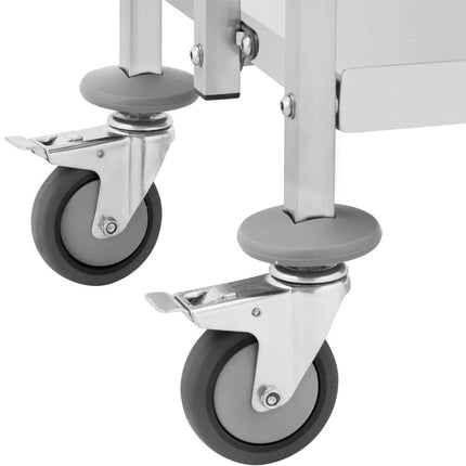 Royal Catering Folding catering waiter trolley, stainless steel, 3 shelves, up to 90kg – image 4
