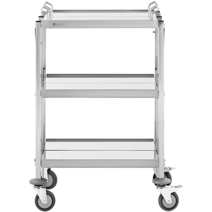 Royal Catering Folding catering waiter trolley, stainless steel, 3 shelves, up to 90kg – image 6