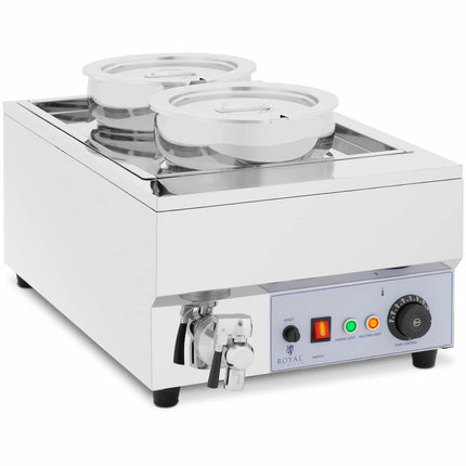 Royal Catering Bemar electric heater station for fondue soup chocolate 1500 W 2 x 7 l – image 2