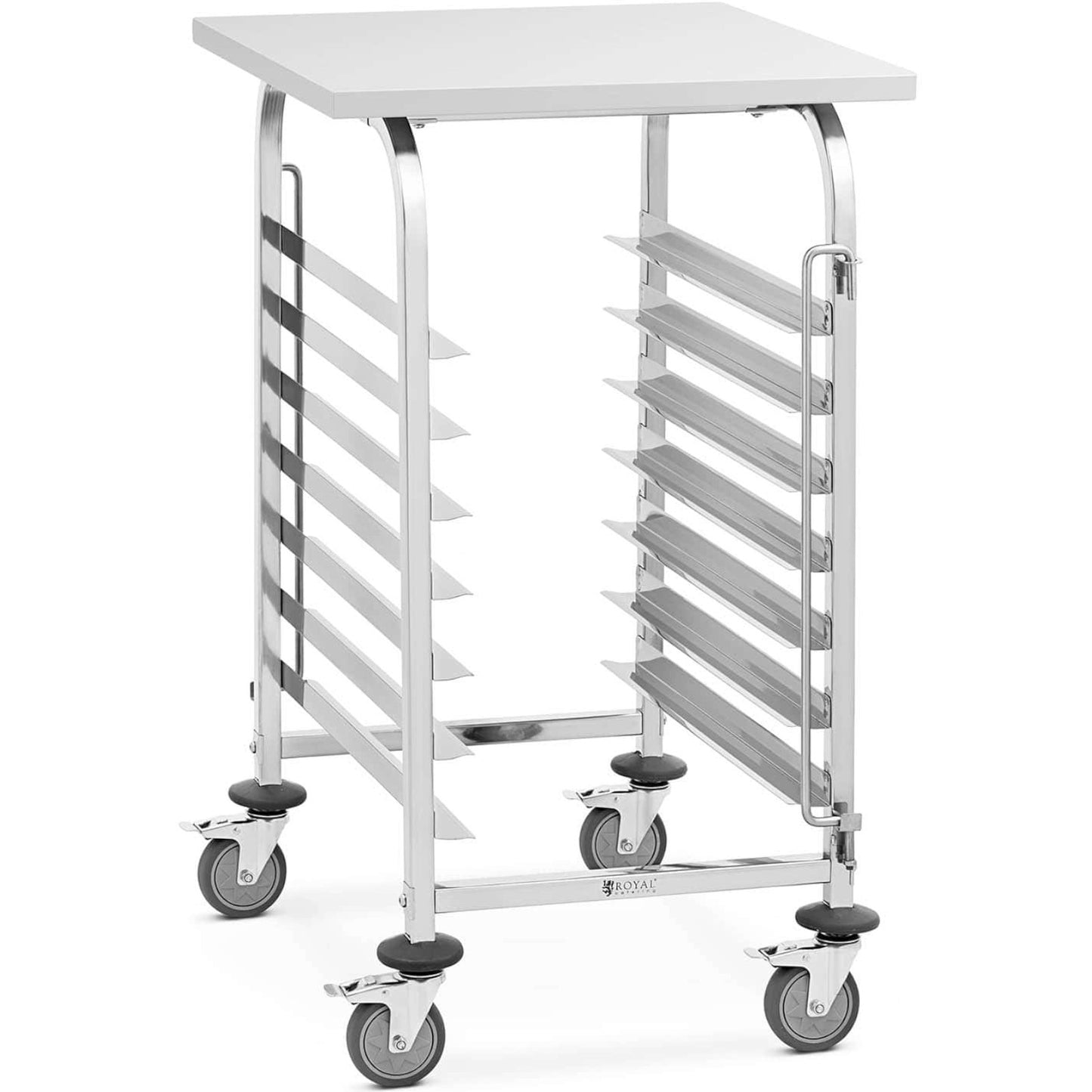 Royal Catering Catering waiter trolley with shelf for transporting 7 trays 60 x 60 cm with shelf – image 2