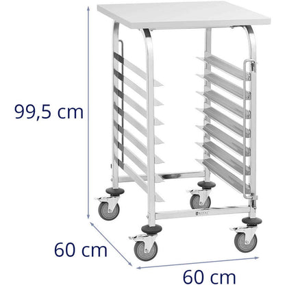 Royal Catering Catering waiter trolley with shelf for transporting 7 trays 60 x 60 cm with shelf – image 8