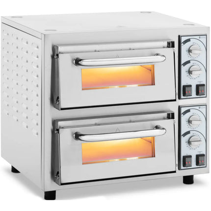 Royal Catering Professional two-chamber pizza oven for 2 pizzas. 35 cm 4400 W