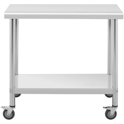 Royal Catering Metal table catering with wheels with shelf STAL 70 x 100 cm – image 2