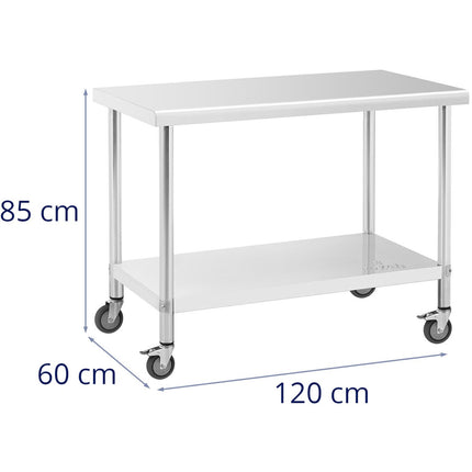 Royal Catering Metal table catering with wheels with shelf STAL 70 x 100 cm – image 10
