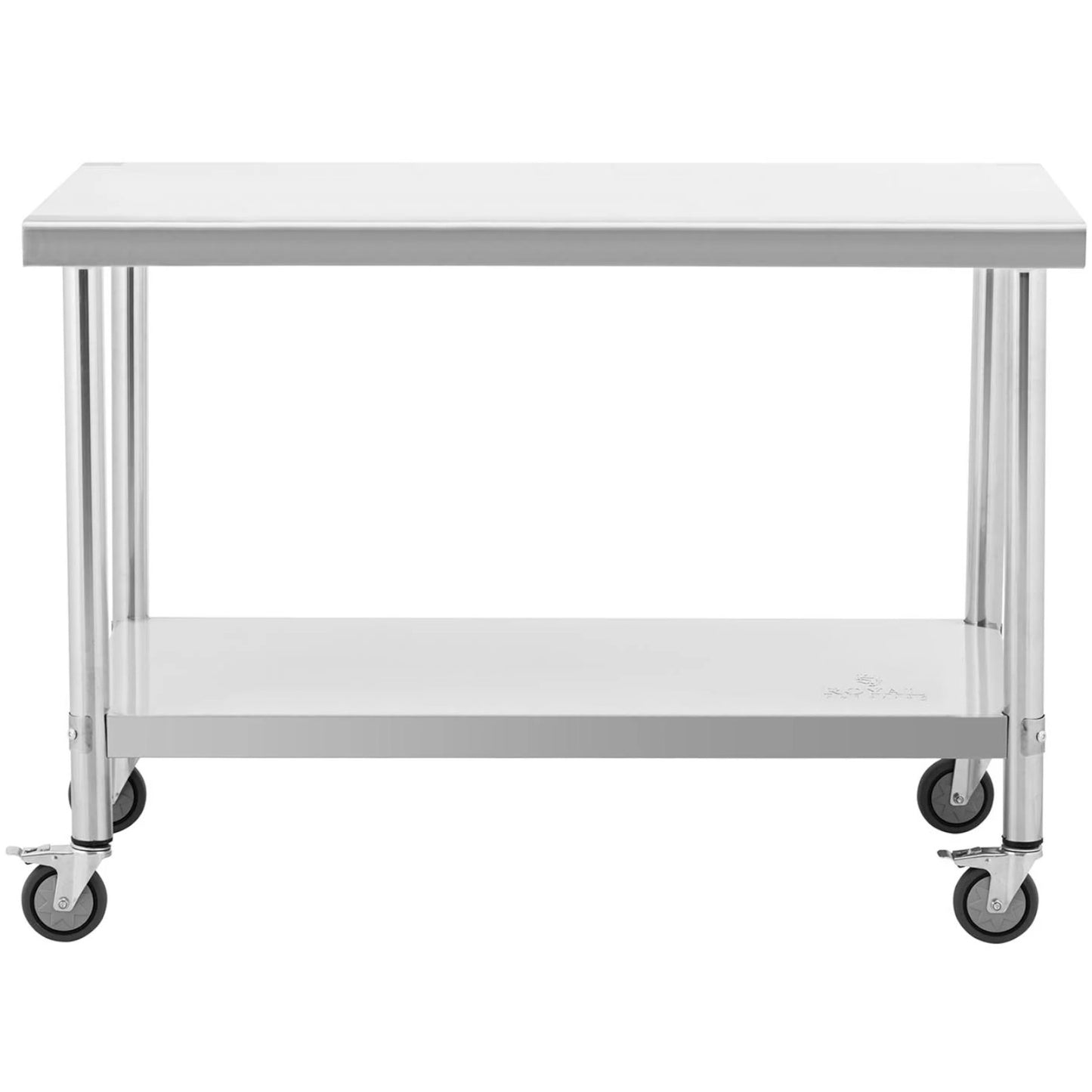 Royal Catering Metal catering table on wheels with a shelf, STEEL, 60 x 120 cm – image 7