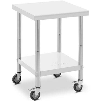 Royal Catering Table worktop on wheels, 2 levels, 60 x 80 cm, STEEL, up to 135 kg – image 7