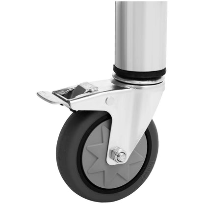 Royal Catering Table worktop on wheels, 2 levels, 60 x 80 cm, STEEL, up to 135 kg – image 8