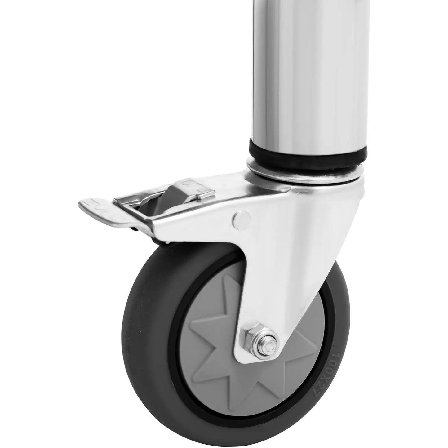 Royal Catering Table worktop on wheels, 2 levels, 60 x 80 cm, STEEL, up to 135 kg – image 3