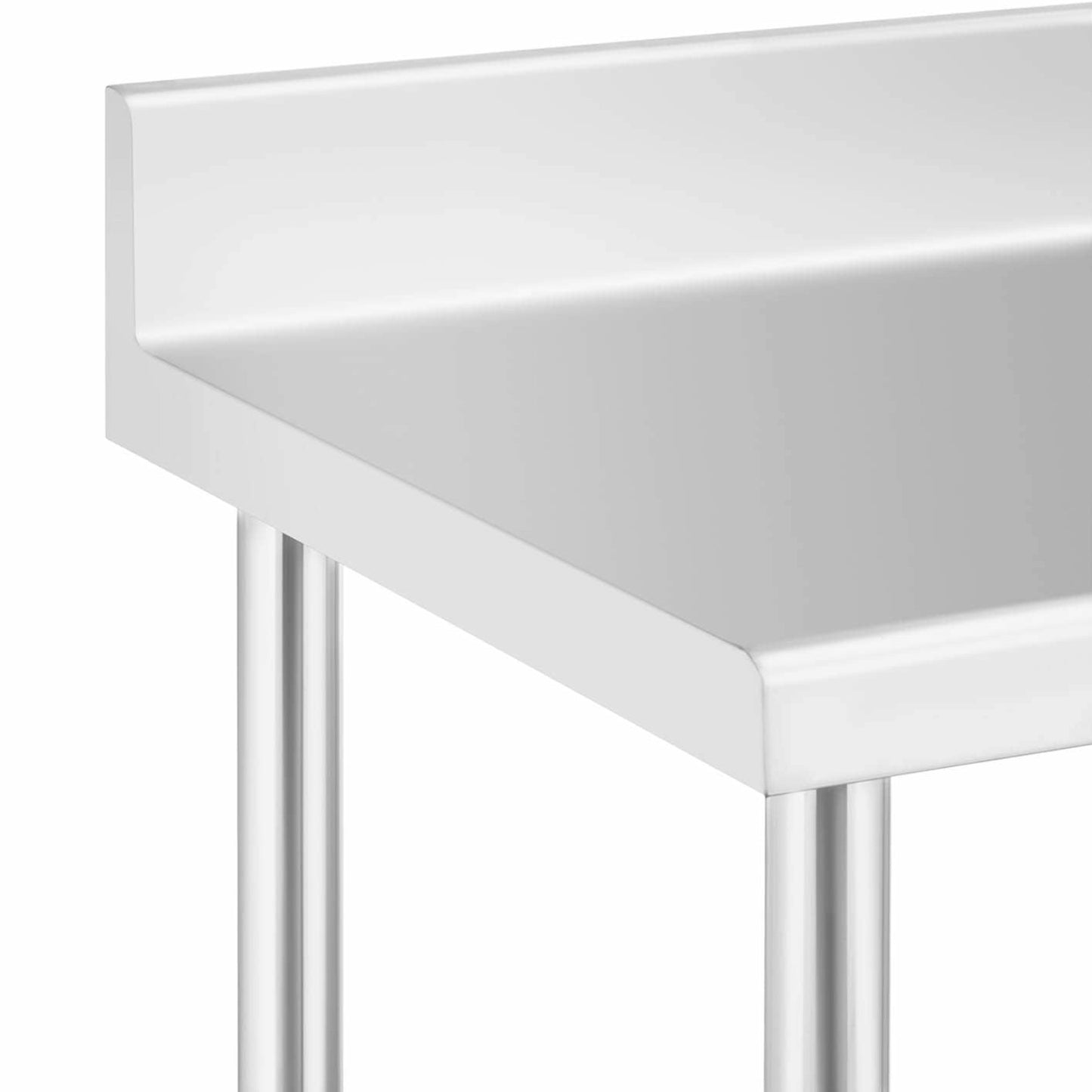 Royal Catering Table, wall-mounted worktop with edge, on wheels, 1 shelf, 100 x 60 cm, up to 155 kg – image 3