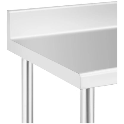Royal Catering Table, wall-mounted worktop with edge, on wheels, 1 shelf, 100 x 60 cm, up to 155 kg – image 8