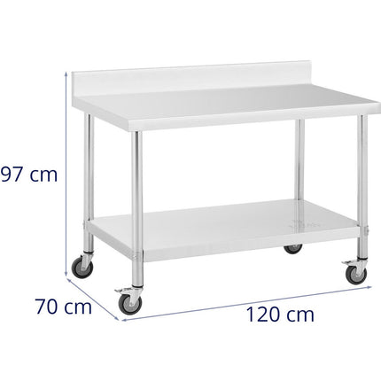 Royal Catering Metal table catering with wheels and a top STAL 70 x 120 cm – image 5
