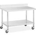 Royal Catering Metal table catering with wheels and a top STAL 70 x 120 cm