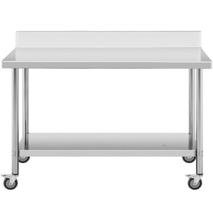 Royal Catering Metal table catering with wheels with shelf and a Randle STAL 60 x 150 cm – image 2