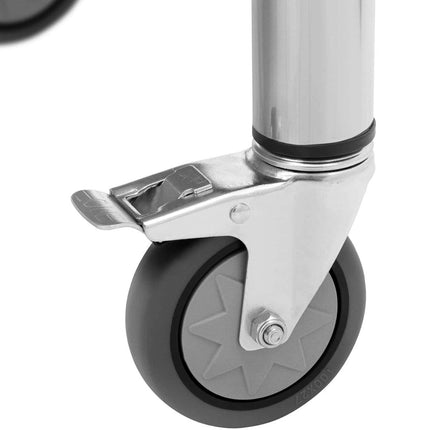 Royal Catering Metal table catering with wheels with shelf and a Randle STAL 60 x 150 cm – image 4