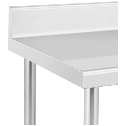 Royal Catering Table worktop on wheels with edge, 2 levels, 60 x 60 cm, STEEL, up to 120 kg – image 3