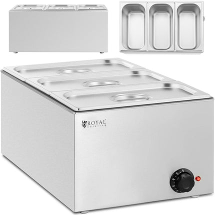 Royal Catering Bemar electric heater 3 x GN 1/3 640 W