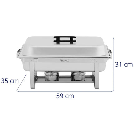 Royal Catering Buffet bain-marie warmer for pasta-based dishes with GN containers 2 x 8l - set of 2 pcs. – image 8