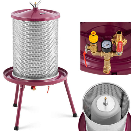 Royal Catering Hydropress press water press for fruit juice 40 l + 5 bags