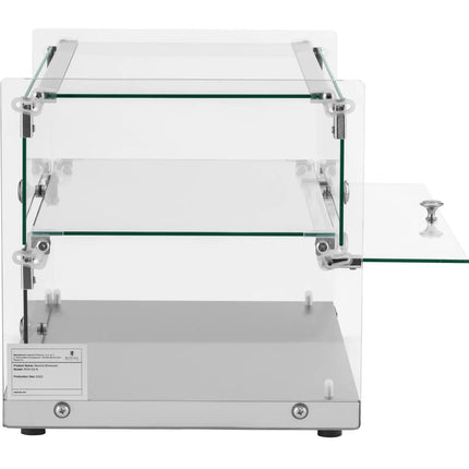 Royal Catering Confectionery buffet display case for cakes, desserts, muffins, glass, 2 shelves, 50 l – image 5