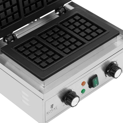 Royal Catering Waffle iron rectangular on 3 Belgian Waffles TEFLON 1500 W – image 4