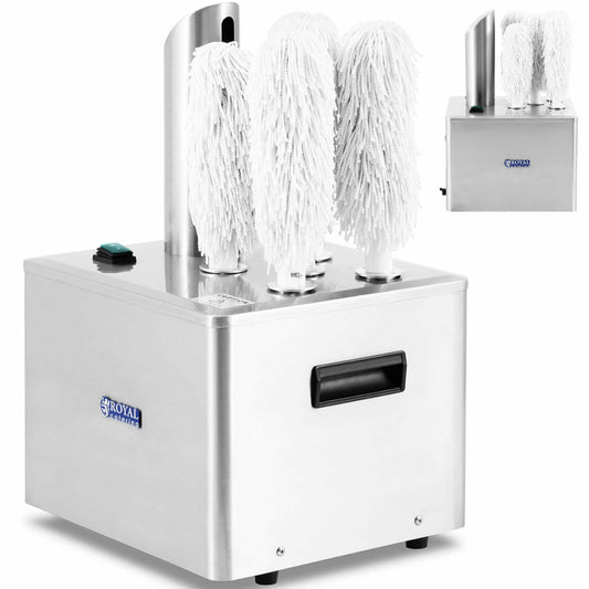Royal Catering Polisher machine for polishing glass glasses with 5 brushes 1320 W