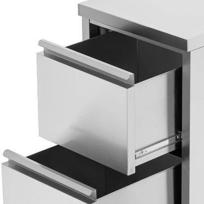 Royal Catering Free-standing catering cabinet with 2 drawers, STEEL, 50 x 60 x 87 cm – image 3