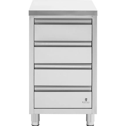 Royal Catering Free-standing catering cabinet with 3 drawers, STEEL, 50 x 60 x 87 cm – image 10