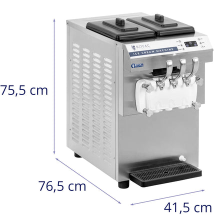 Royal Catering Italian ice cream machine 1350 W 16 l/h - 3 flavors – image 5