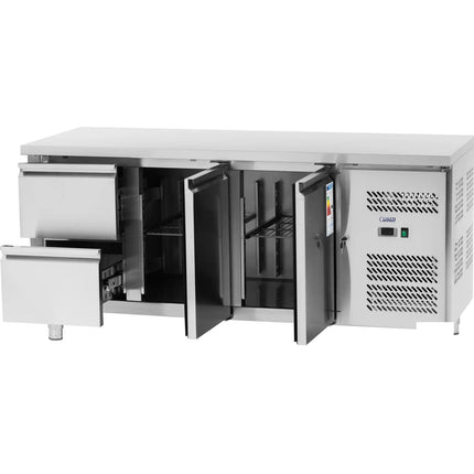 Royal Catering Refrigeration table with worktop 2 chambers 2 drawers -2-10 C 417 l 275 W – image 5