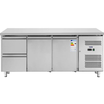 Royal Catering Refrigeration table with worktop 2 chambers 2 drawers -2-10 C 417 l 275 W – image 6