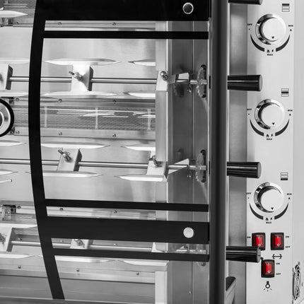 Royal Catering Gas rotisserie chicken roaster for propane-butane, 4 skewers, 16.5 kW – image 7