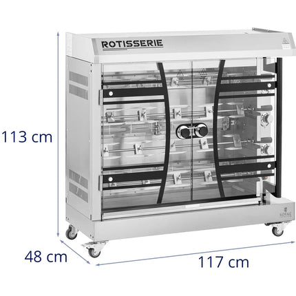 Royal Catering Gas rotisserie chicken roaster for propane-butane, 4 skewers, 16.5 kW – image 8