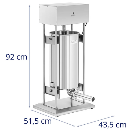 Royal Catering Electric vertical sausage stuffer, 4 funnels, 25 l, 350 W – image 9